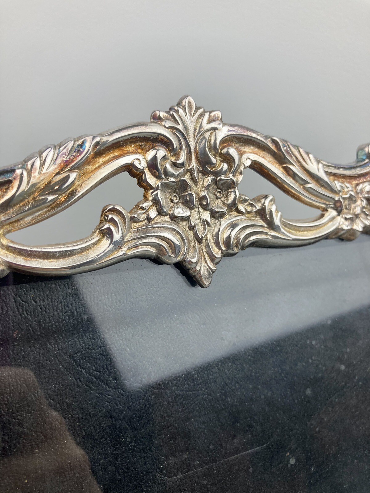 Antique Vintage Fruit Flower Art Nouveau Reed & Barton Silver Plated Photo Frame