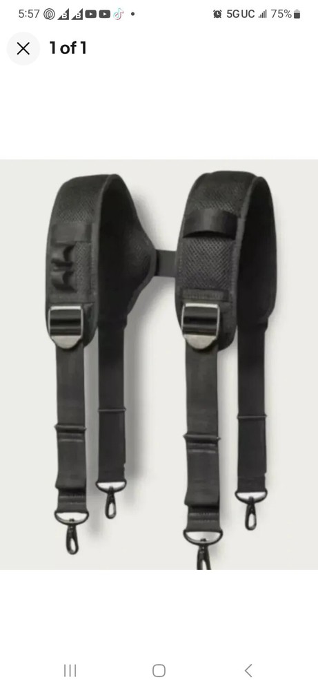 Husky 1680 Denier Universal Rig Support Suspenders, Black