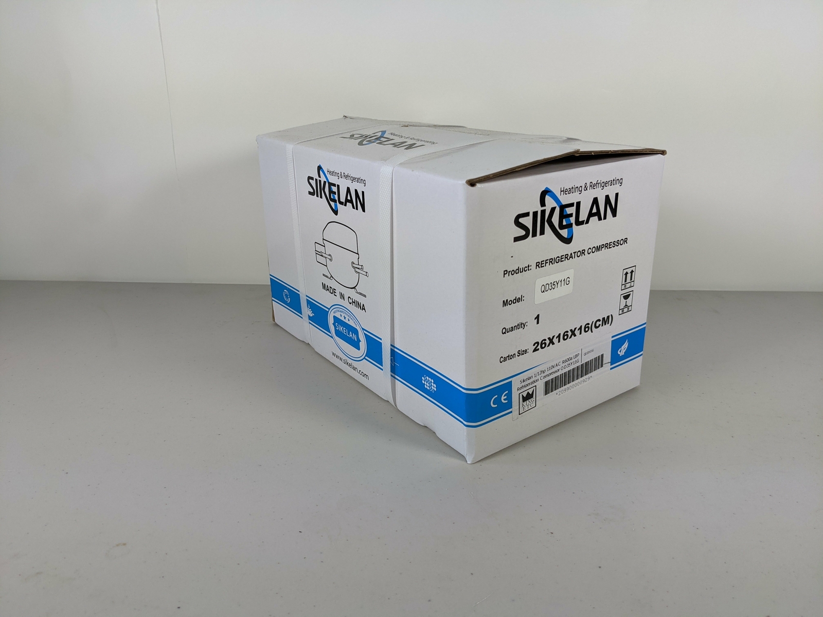 Sikelan QD35Y11G Refrigeration Compressor 1/12HP 229BTU 110-120V R600a LBP