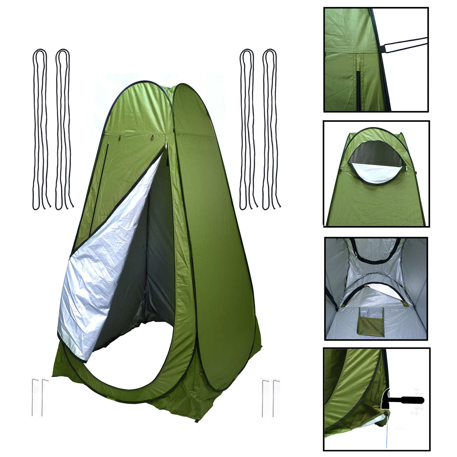 Pop Up Privacy Tent Instant Portable Outdoor Shower Tent Camp Toilet Changing Gr