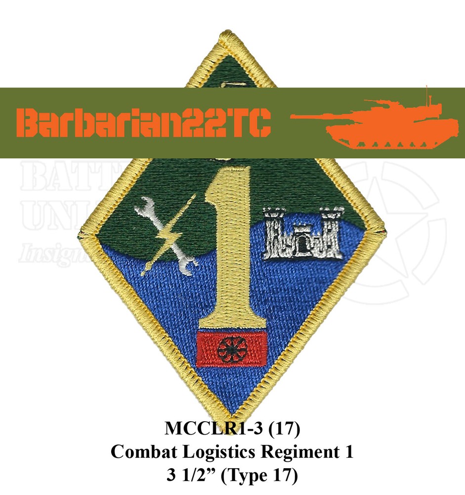 CLR-1 Combat Logistics Regiment Patch-USMC Marines