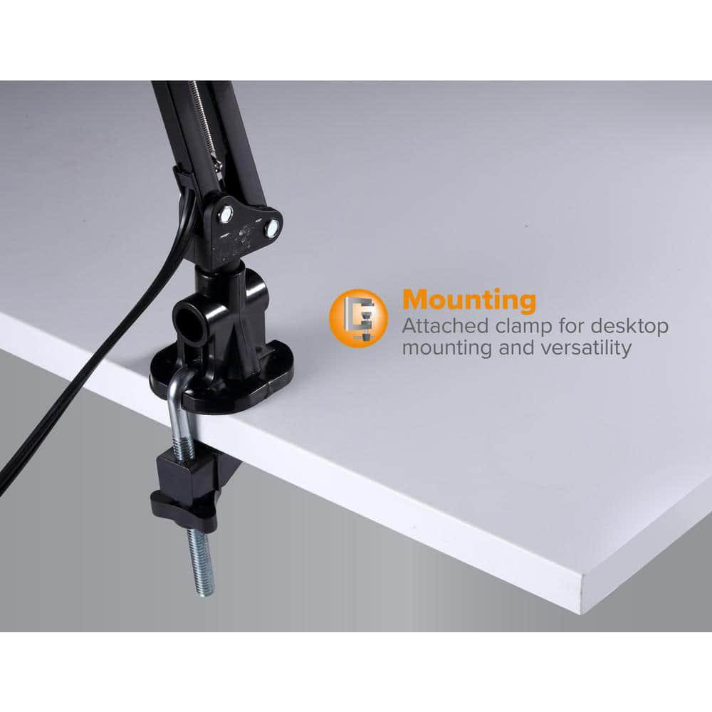 Bostitch Office LED Swing Arm Desk Lamp with Clamp Mount - 36''