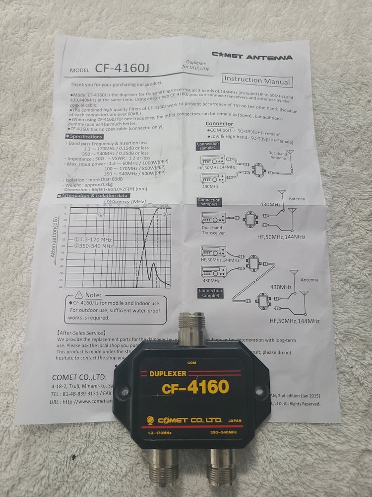 Comet CF-4160J Duplexer