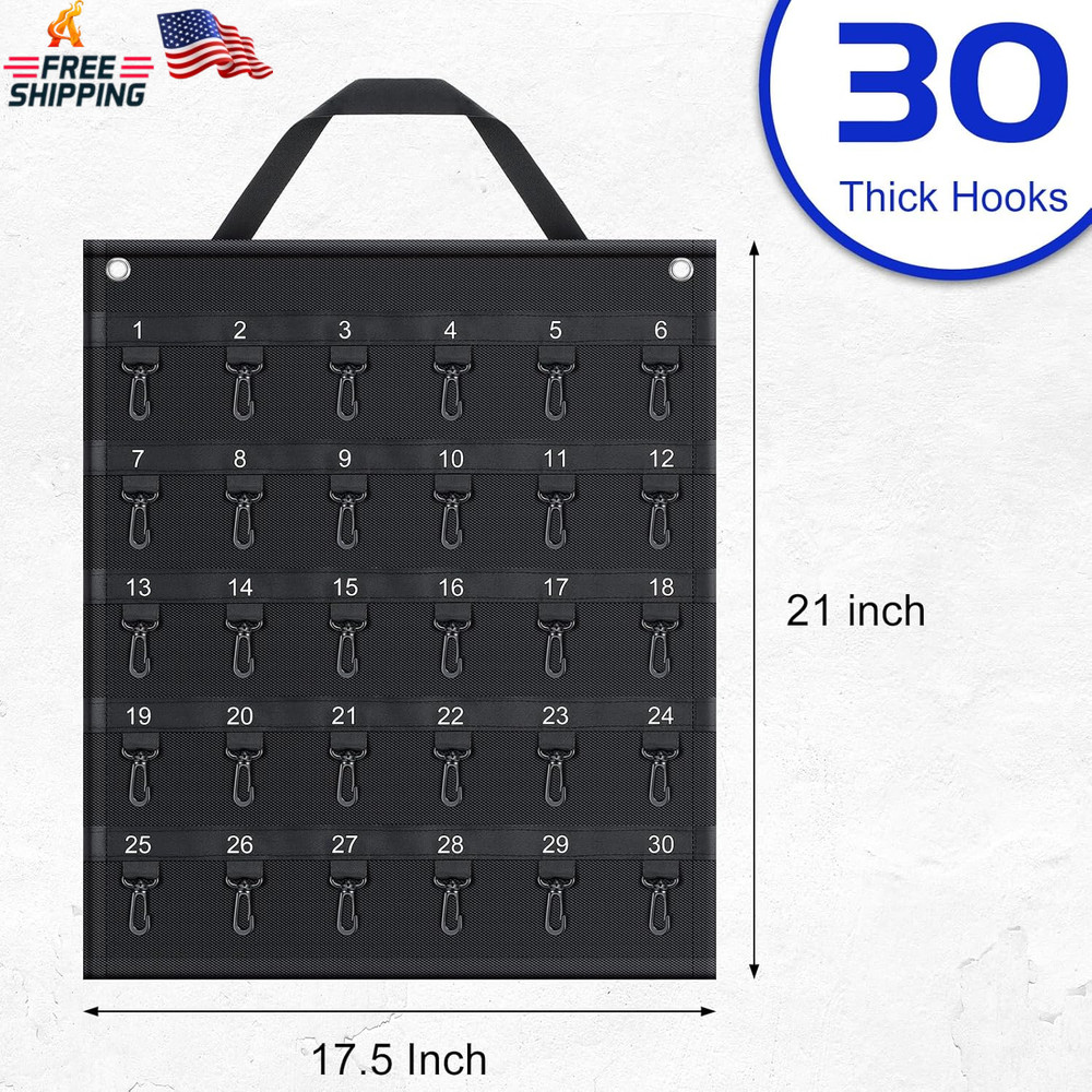 Oudain Rollable Key Case 30 Keys Roll up Key Case Organizer for Professionals Fl
