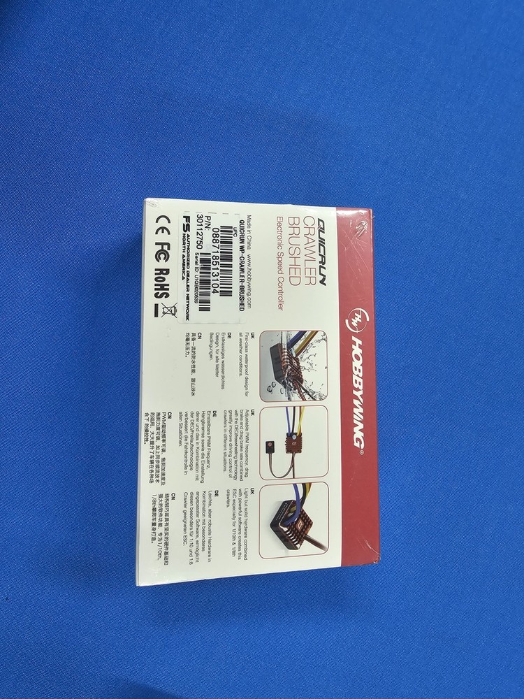 Hobbywing Quicrun 1080 Waterproof Brushed Crawling ESC 2-3S with Program Card