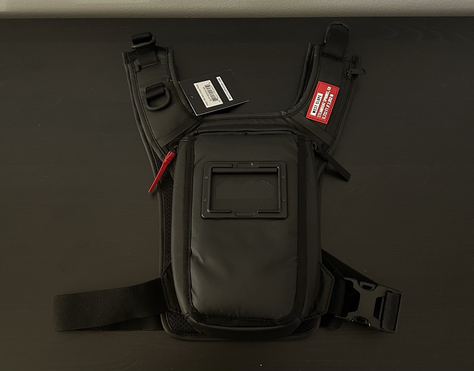 West Slope Pro-180 Slim Black Chest Pack NWT