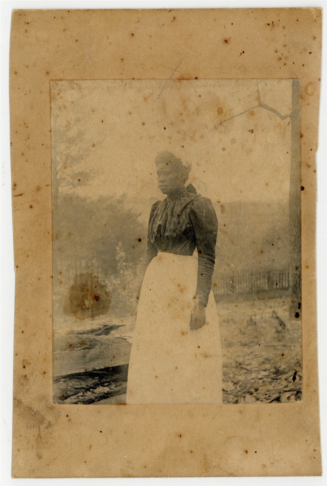 African American Servant 1880 Housemaid Uniform Black Housekeeper Photo J14657