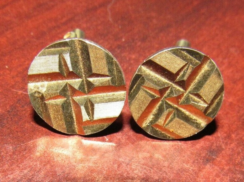 Vintage Cufflinks Cuff Links Set w/ Design