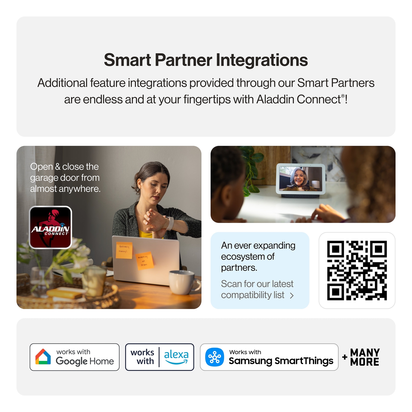 Genie 6172H-BO Wall Mount Smart Garage Door Opener with Battery Backup