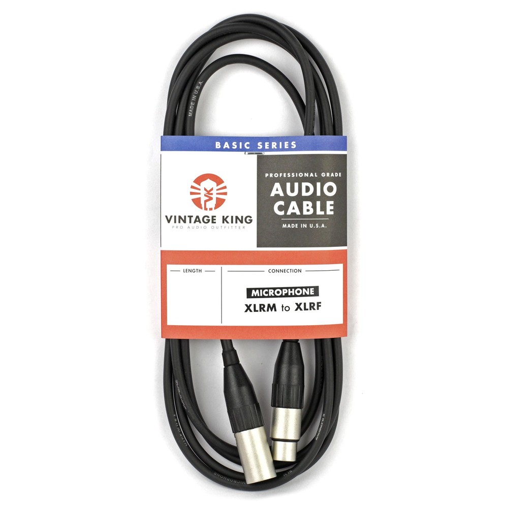 Vintage King Basic Series Microphone Cable - 3'