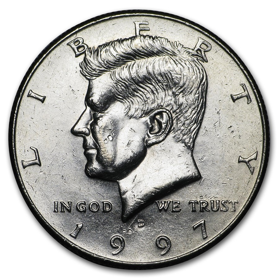 1997-D KENNEDY HALF DOLLAR UNCIRCULATED FROM ROLL