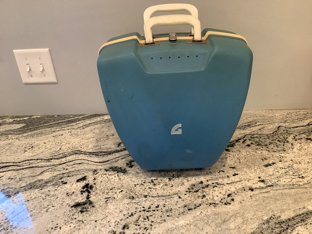 Vintage Gladding Bowling Ball Hard Shell Case Blue Retro Bag