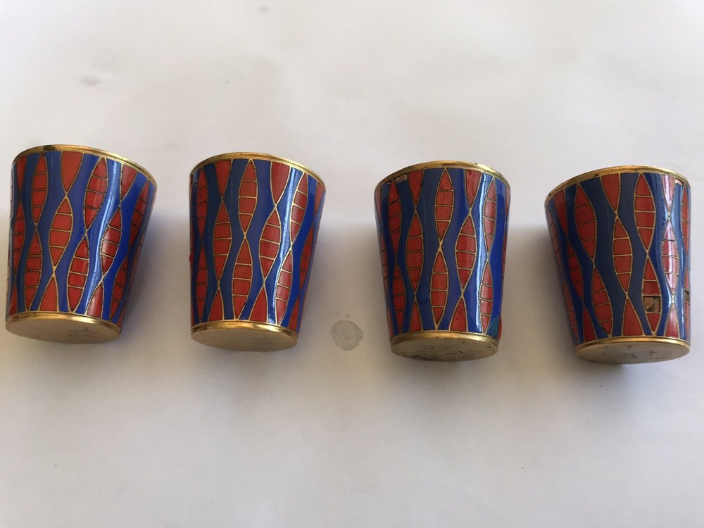 Russian Enamel Vodka Cups
