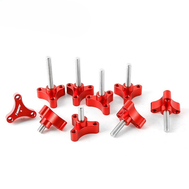 M8 Thread Flat Head Thumb Screw with 1/4" Extension Port Multiple Lengths
