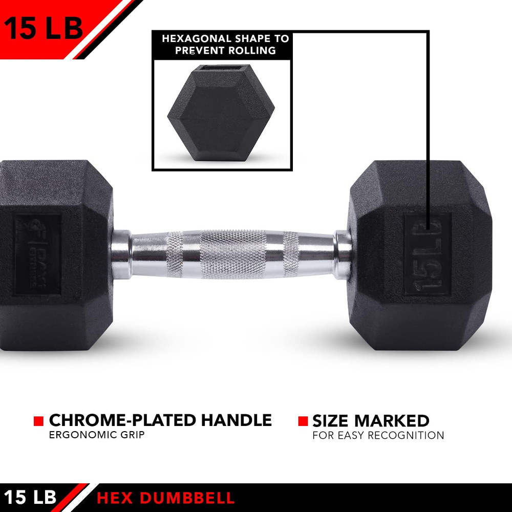 Rubber Hex Dumbbell