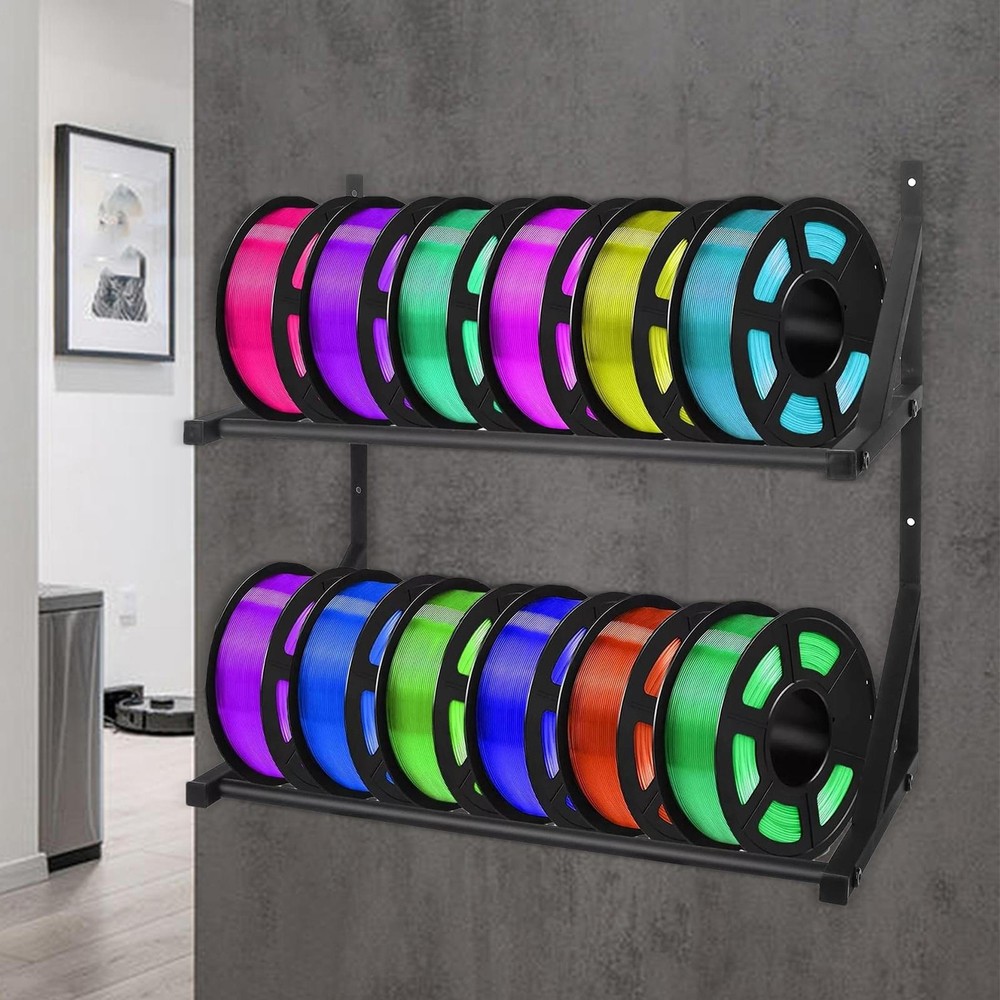 3D Filament Storage Stand Double-layer 3D Printer Filament Organizer