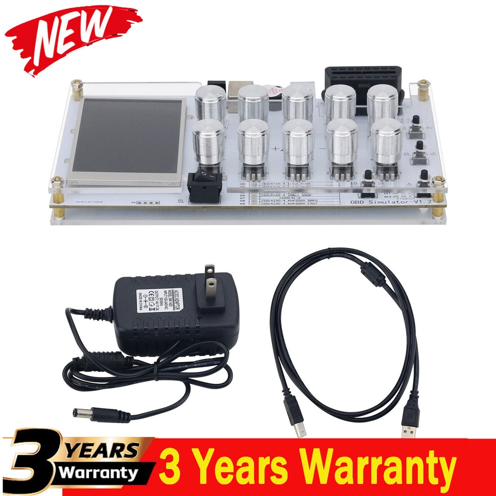 SAE-J1939 ECU Simulator OBD Simulator +Screen for Vehicles Trucks ELM327 Develop