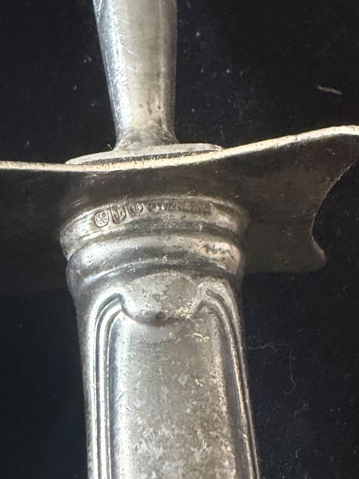 Sterling Silver Carving Knife Fork And Honer Antique Victorian Sandringham ?