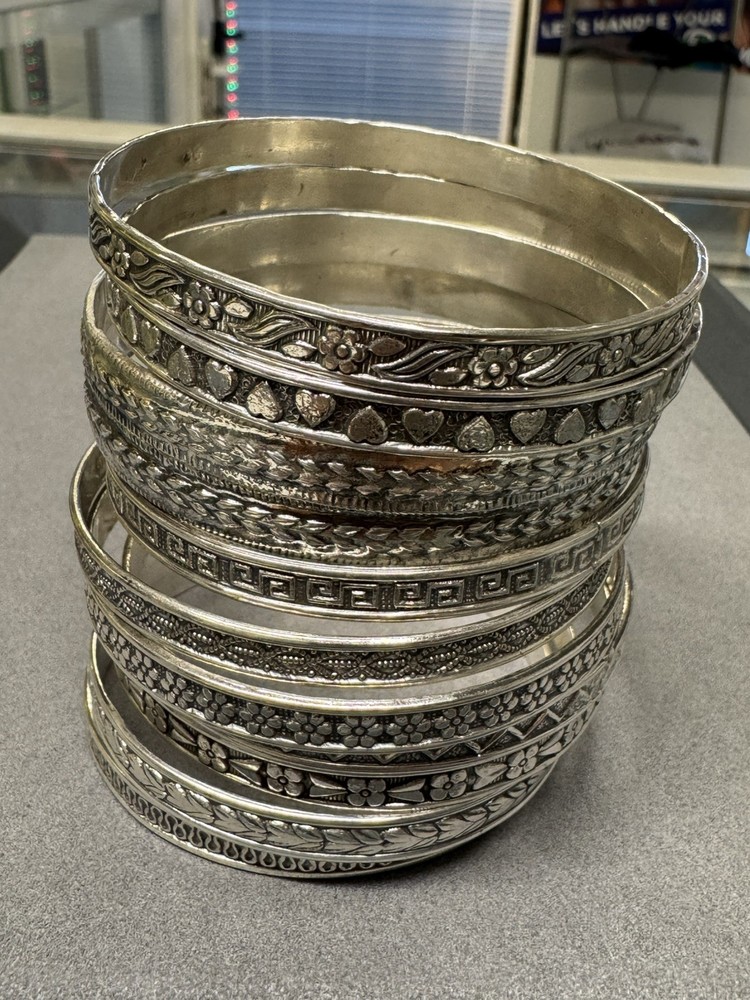 Sterling Silver Solid Indian size 2.8 Bangles