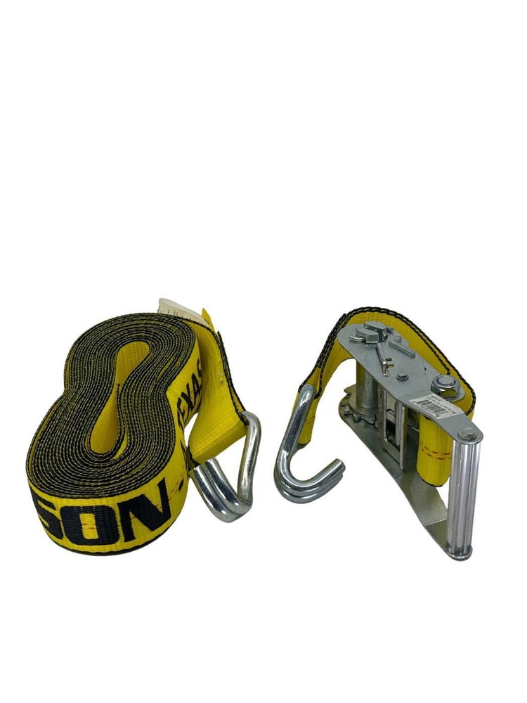 2"X15' Ratchet Strap with Wire Hook 2 Pack