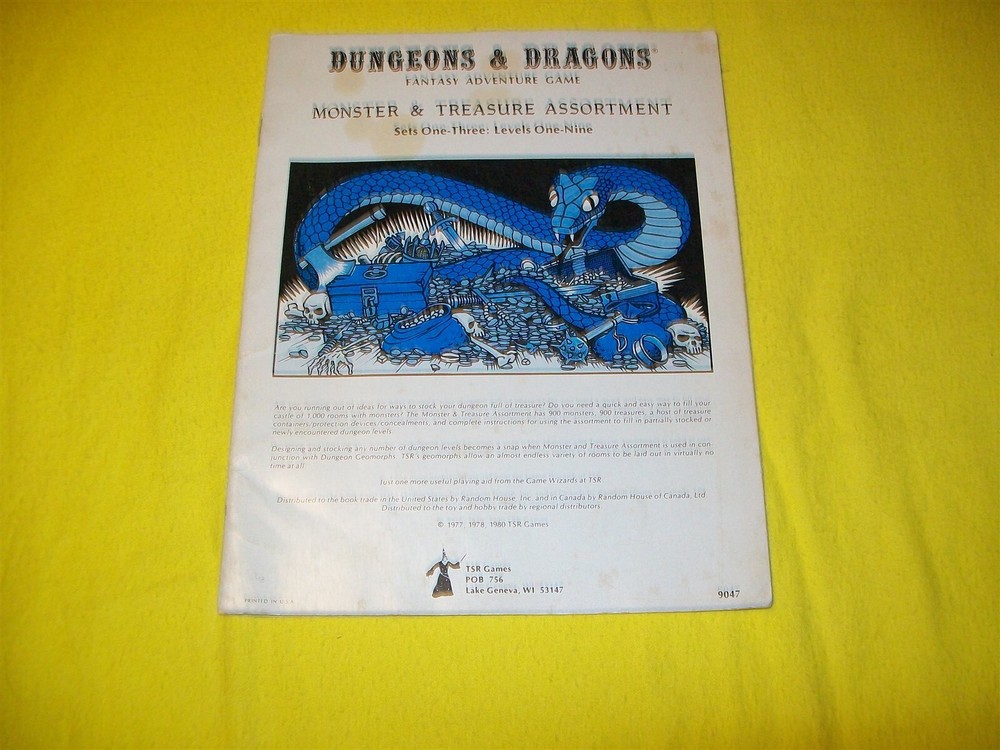 MONSTER & TREASURE ASSORTMENT SET ONE - THREE DUNGEONS & DRAGONS AD&D