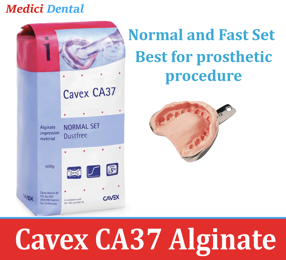 Dental Cavex CA37 Alginate, VPS Impression Material Stable, Regular /Fast Set