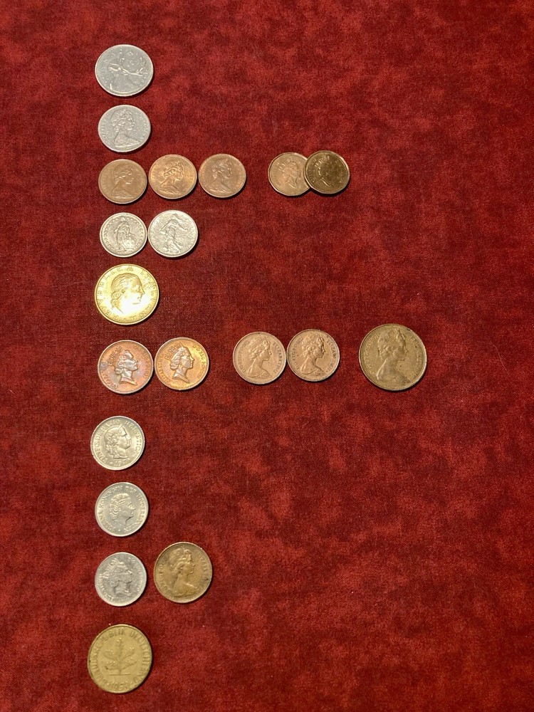 30 Various Foreign Coins- 20 Pictured & Listed - Circulated/UNC-(Finding + Add)