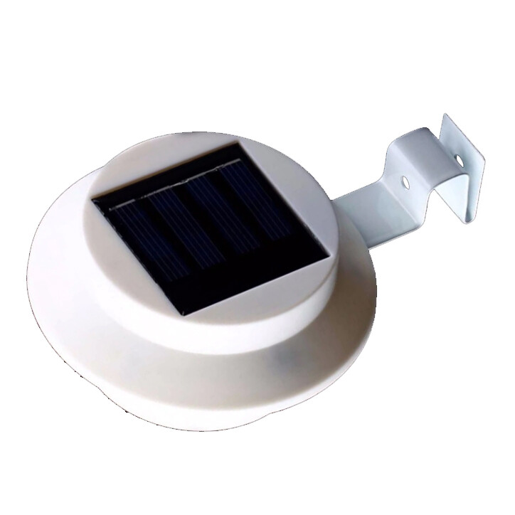8 Pack Waterproof Solar Powered LED Outdoor Gutter Lights with Brackets