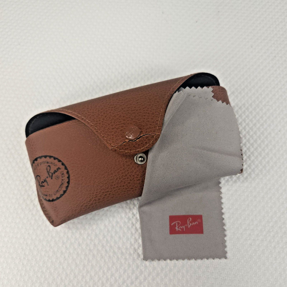 Ray Ban Leather Case Only Brown With Cleaning Cloth
