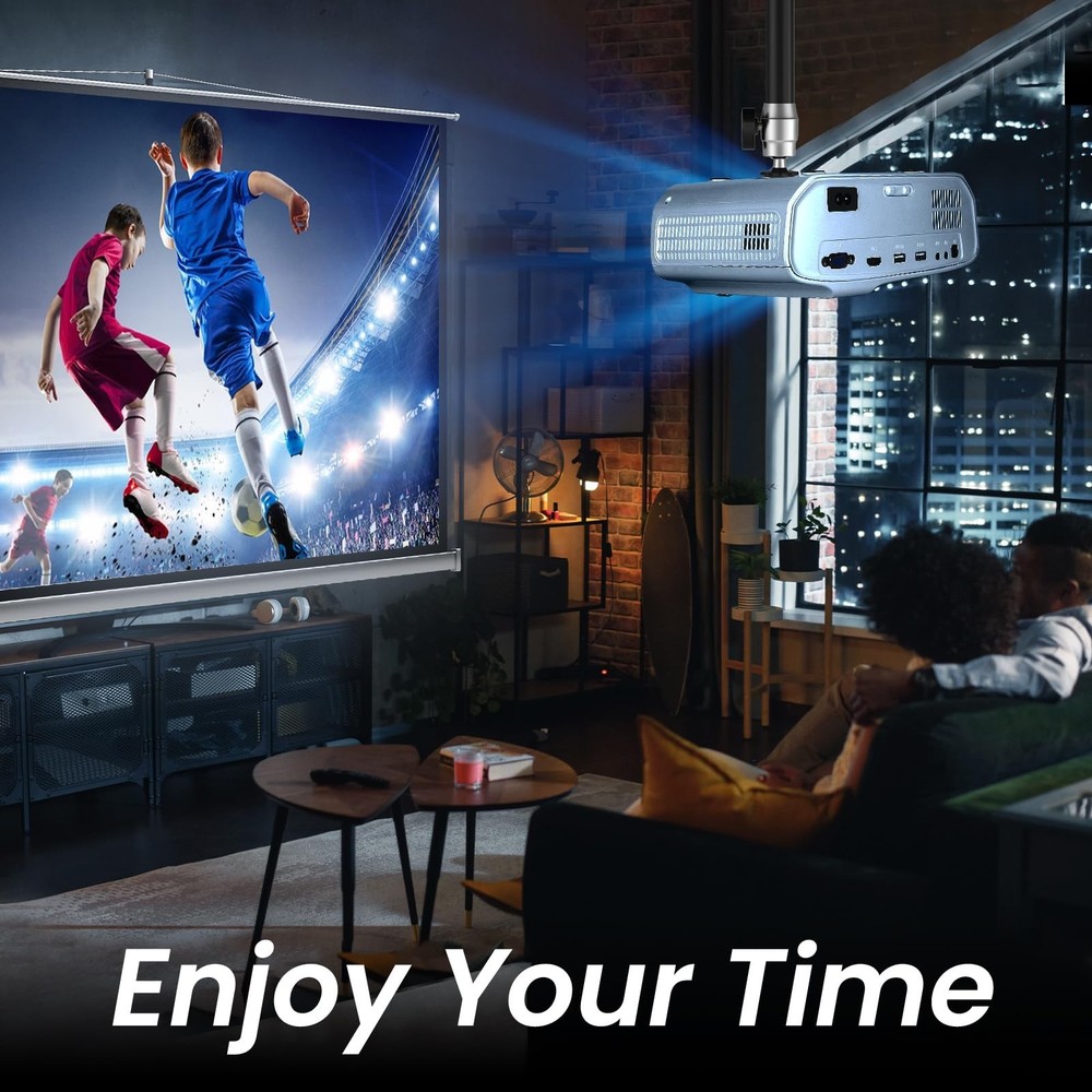 Mini Ceiling Projector Mount Bracket - Adjustable Tilt & Swivel Hanging Proje...