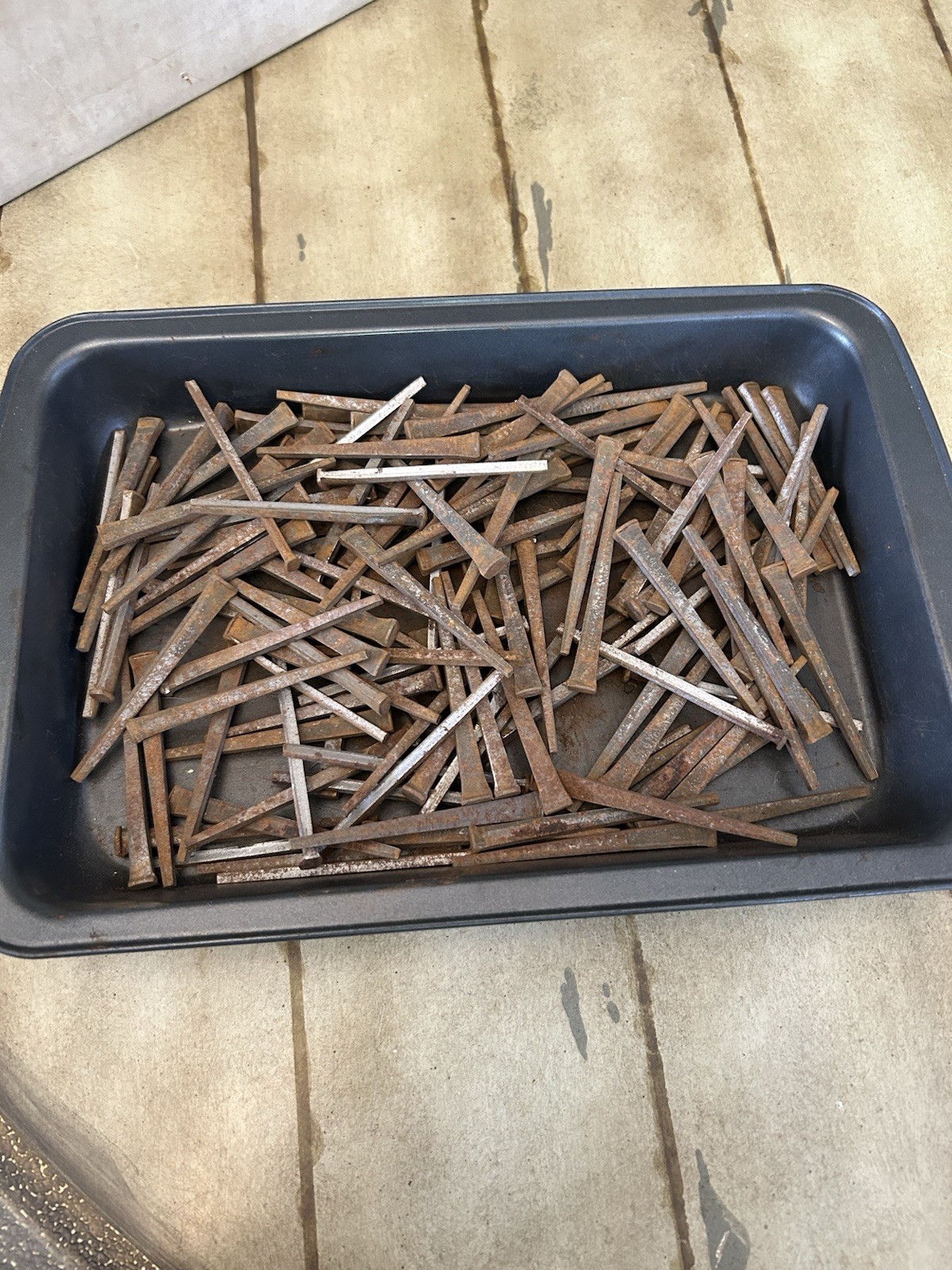Approximately 3 Pounds Of 3” Square Cut Nails