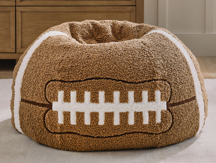 Pottery Barn Kids Anywhere Beanbag Football Cozy Sherpa Slipcover Only New