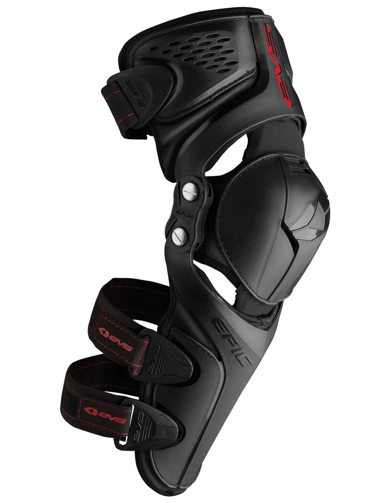 EVS Epic CE Knee & Shin Protector Guards/Pads Black/Red
