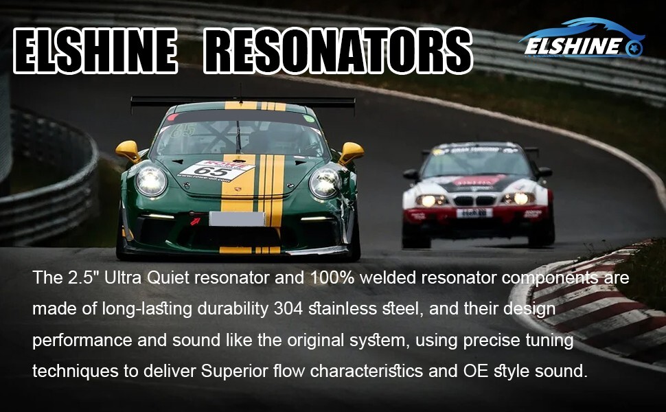 2.5'' Ultra Quiet Muffler Resonator 2.5 in,304s Exhaust Vibrant Resonator 2.5in