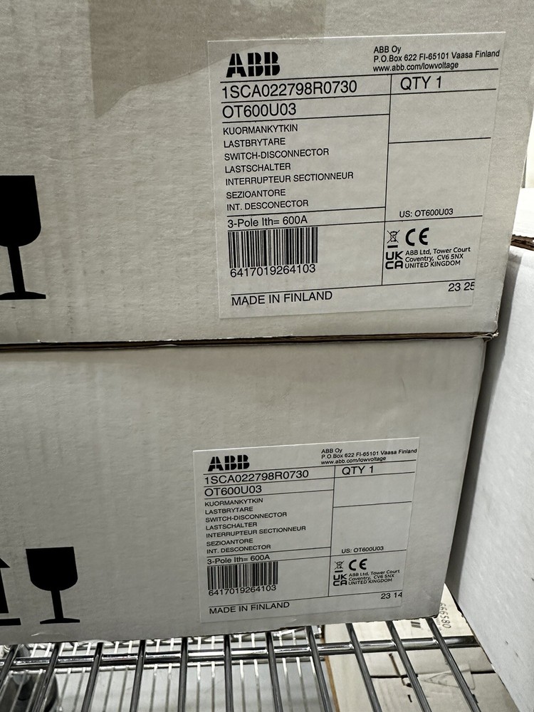 ABB Disconnect 800A 600V OT800U03