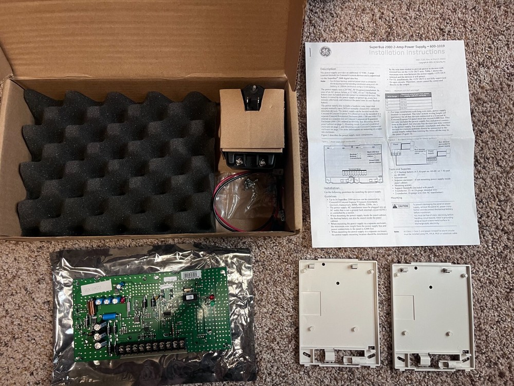 New GE Security 600-1019 SuperBus 2000 2AMP Power Supply