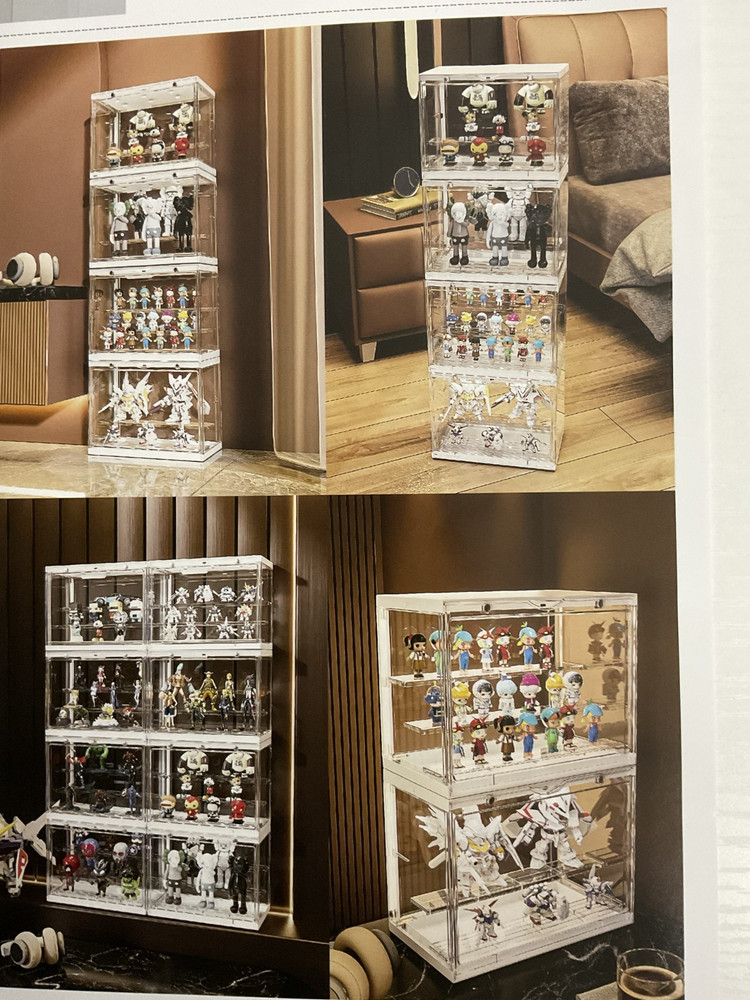 Naconmlet Display Case Mini Action Figures With Lighting Sistem