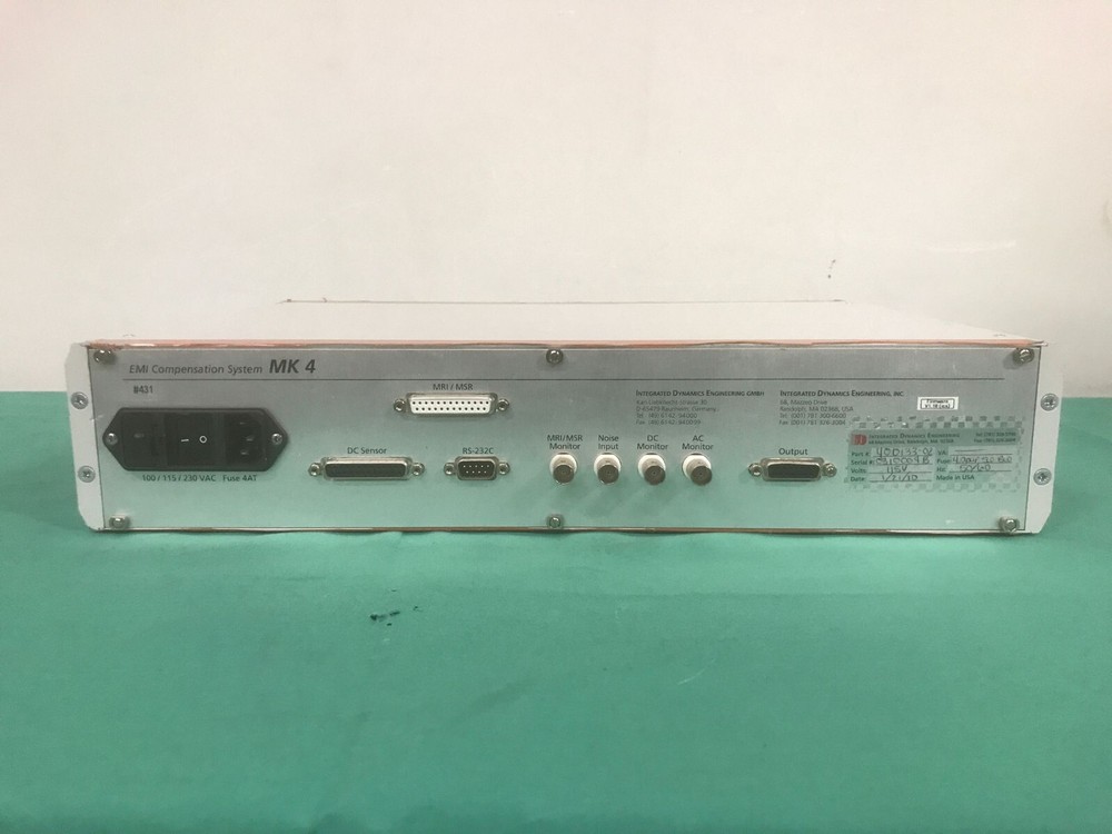 IDE Integrated Dynamics Engineering EMI Compensation System MK4, 400133-02
