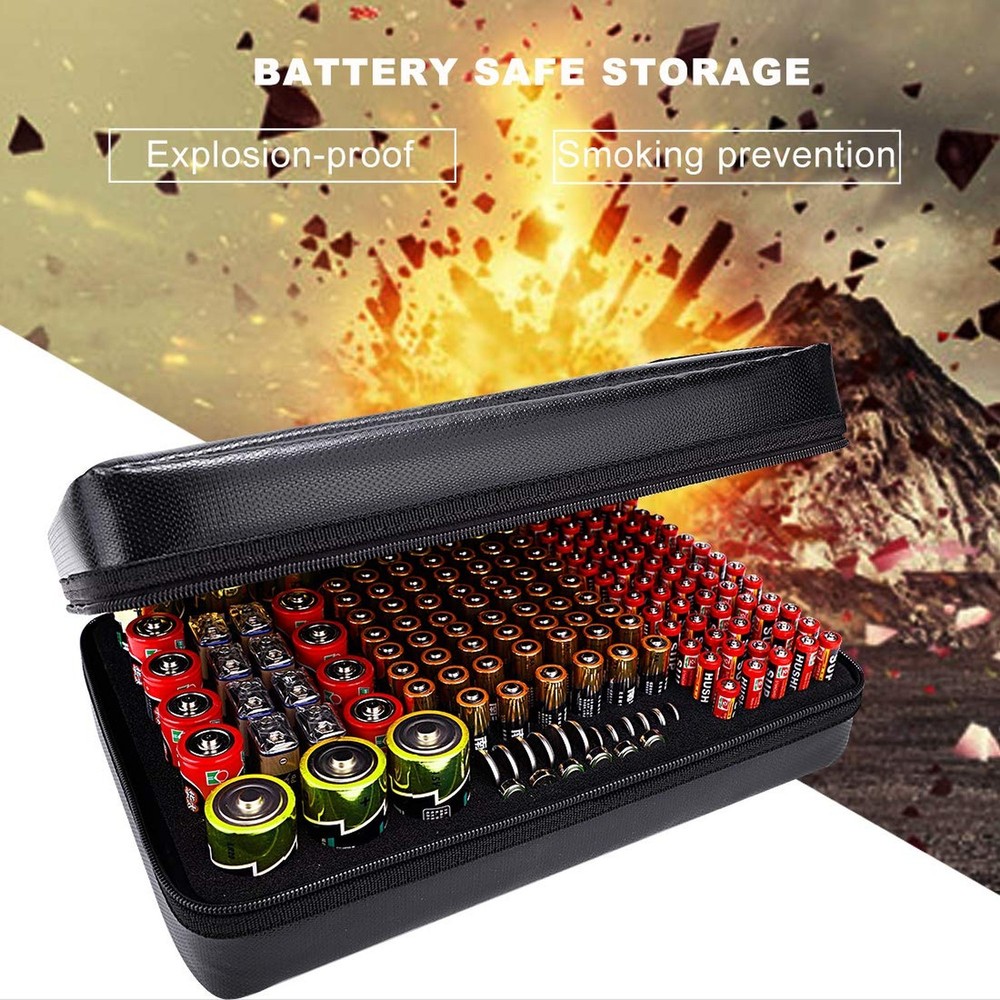 DocSafe Storage Ottoman+Battery Organizer Storage Box