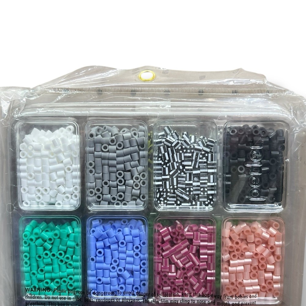 Stackable Plastic Bead Organizer with 8000 Beads Perfect for Creative Projects