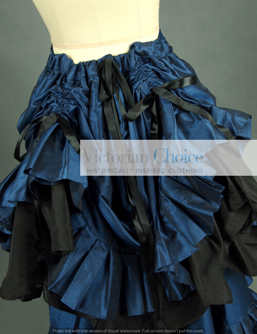 Dark Gothic Victorian Edwardian Bustle Skirt Steampunk Punk Witch Costume K034