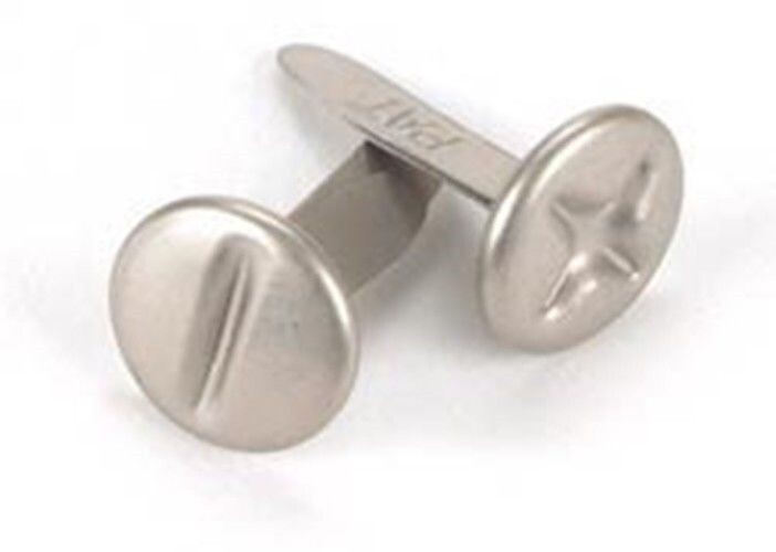 Scrapbooking Pewter Screw Top Brads - 24ct