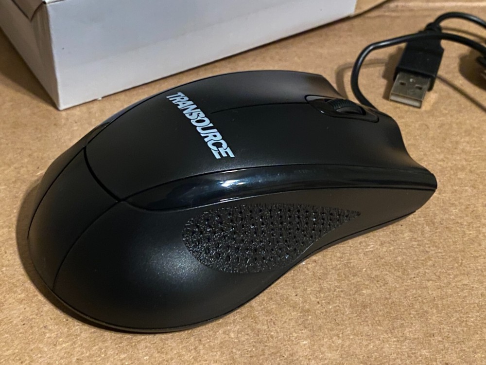Brand New Transource Wired USB Optical Mouse for Laptop Desktop PC Mac Computer