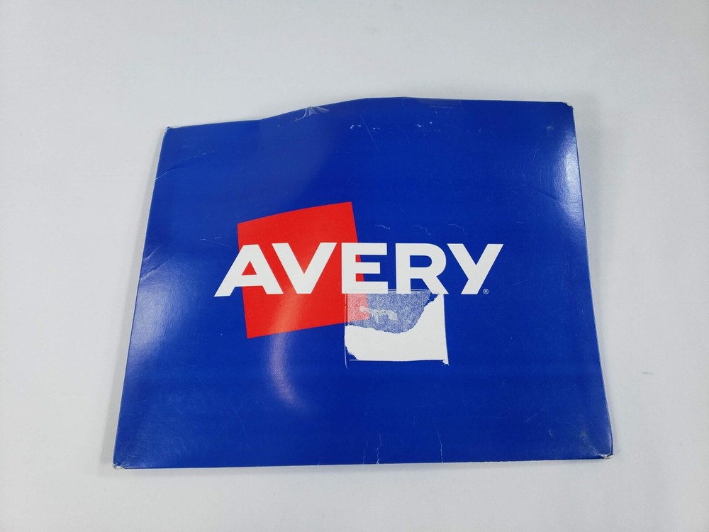 Avery Matte White Rectangle Labels, 5.5" x 8.5" 50 White Labels 25 Sheets BENT