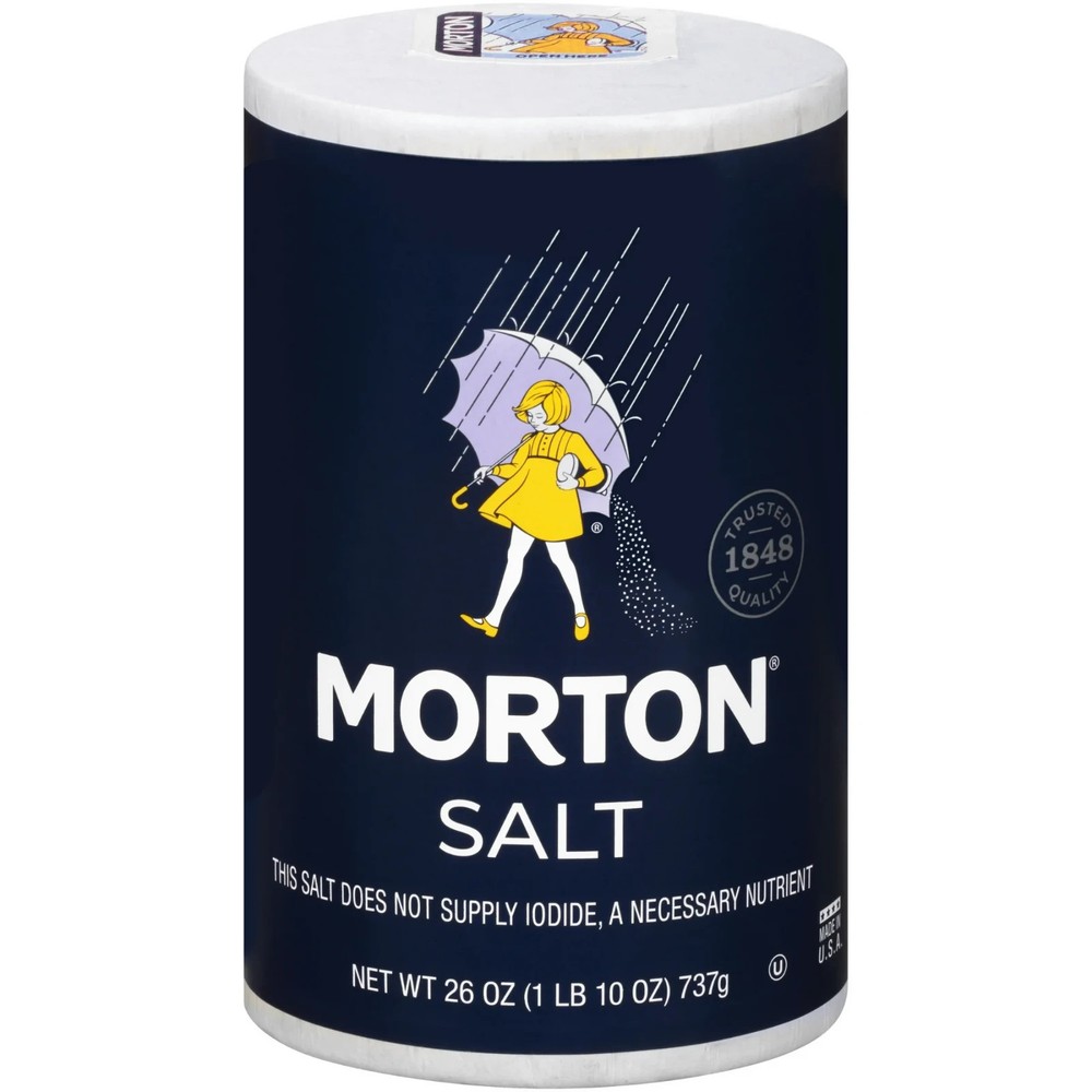 (6 pack) Morton Plain Salt, 26 oz