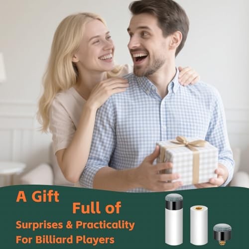 Pool Cue Tips Replacement Kit - Screw On Pool Stick Tips, Billiard White