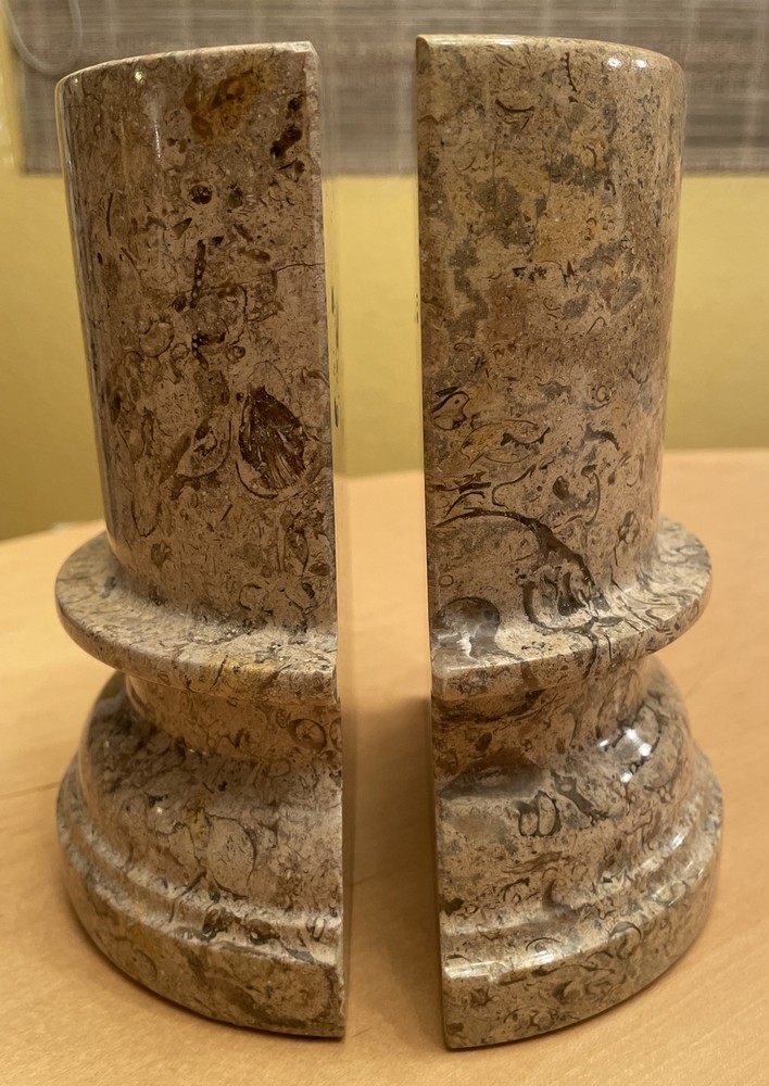 Pillar Shaped Solid Granite Bookends - Made in Pakistan