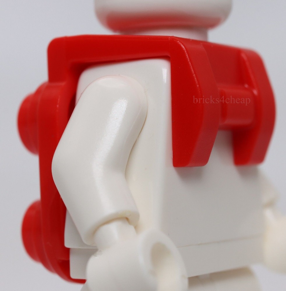 Lego Red Minifigure Neck Bracket Armor with 4 Back Studs and Front Harness