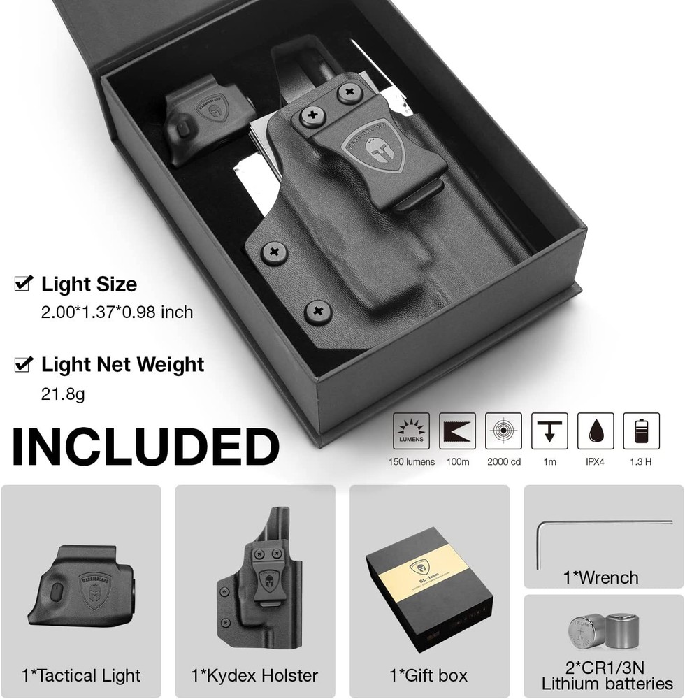 Gun Light with Holster For Springfield Micro Compact Hellcat/Hellcat RDP Pistol