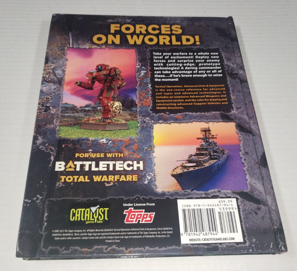 Battletech Tactical Operations Advanced Units & Equipment CAT35003VB (2023, HC)